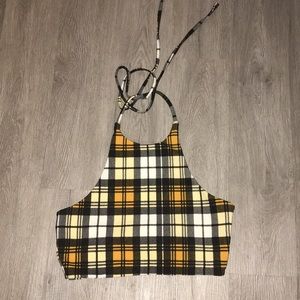 Plaid Halter Top